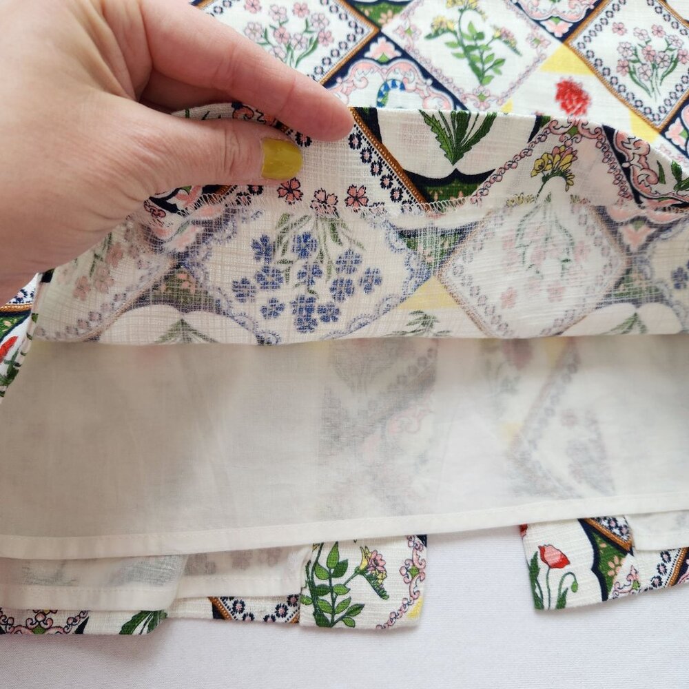 Boden Floral Patchwork Midi Pencil Skirt Floral Nature Boho Coquette Pretty Cute - Picture 6 of 10